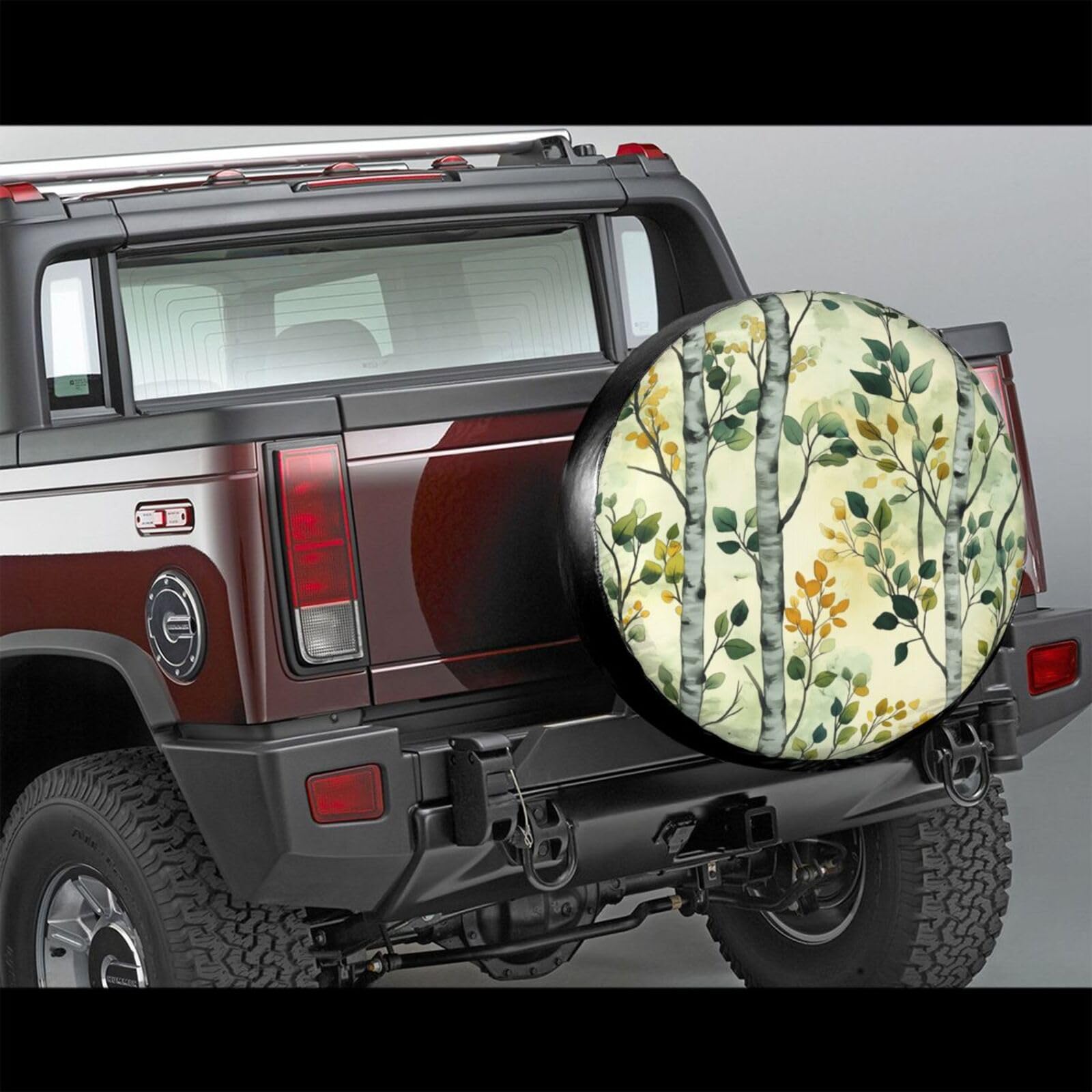 Ersatzreifenabdeckung, Radschutz, Zweige, Blätter, wasserdicht, staubdicht, universelle Passform für Jeep, Anhänger, Wohnmobil, SUV, Wohnmobil, Fahrzeug, 38,1 cm (15 Zoll) von Ortydoxa