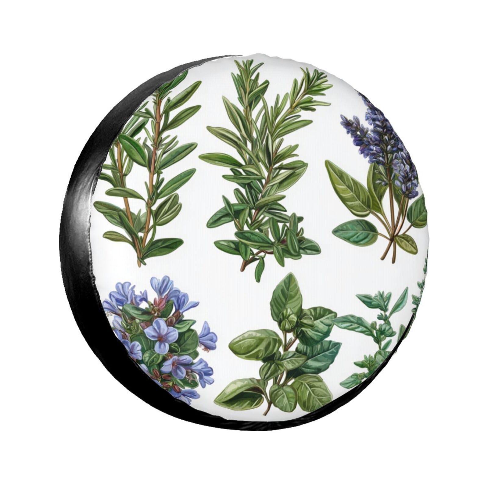 Ersatzreifenabdeckung, Radschutz, grüne Blätter, violette Blumen, wasserdicht, staubdicht, universelle Passform für Jeep, Anhänger, Wohnmobil, SUV, Wohnmobil, Fahrzeug, 40,6 cm Ersatzreifenabdeckung, Radschutz, grüne Blätter, violette Blumen, wasserdicht, staubdicht, universelle Passform für Jeep, Anhänger, Wohnmobil, SUV, Wohnmobil, Fahrzeug, 40,6 cm von Ortydoxa