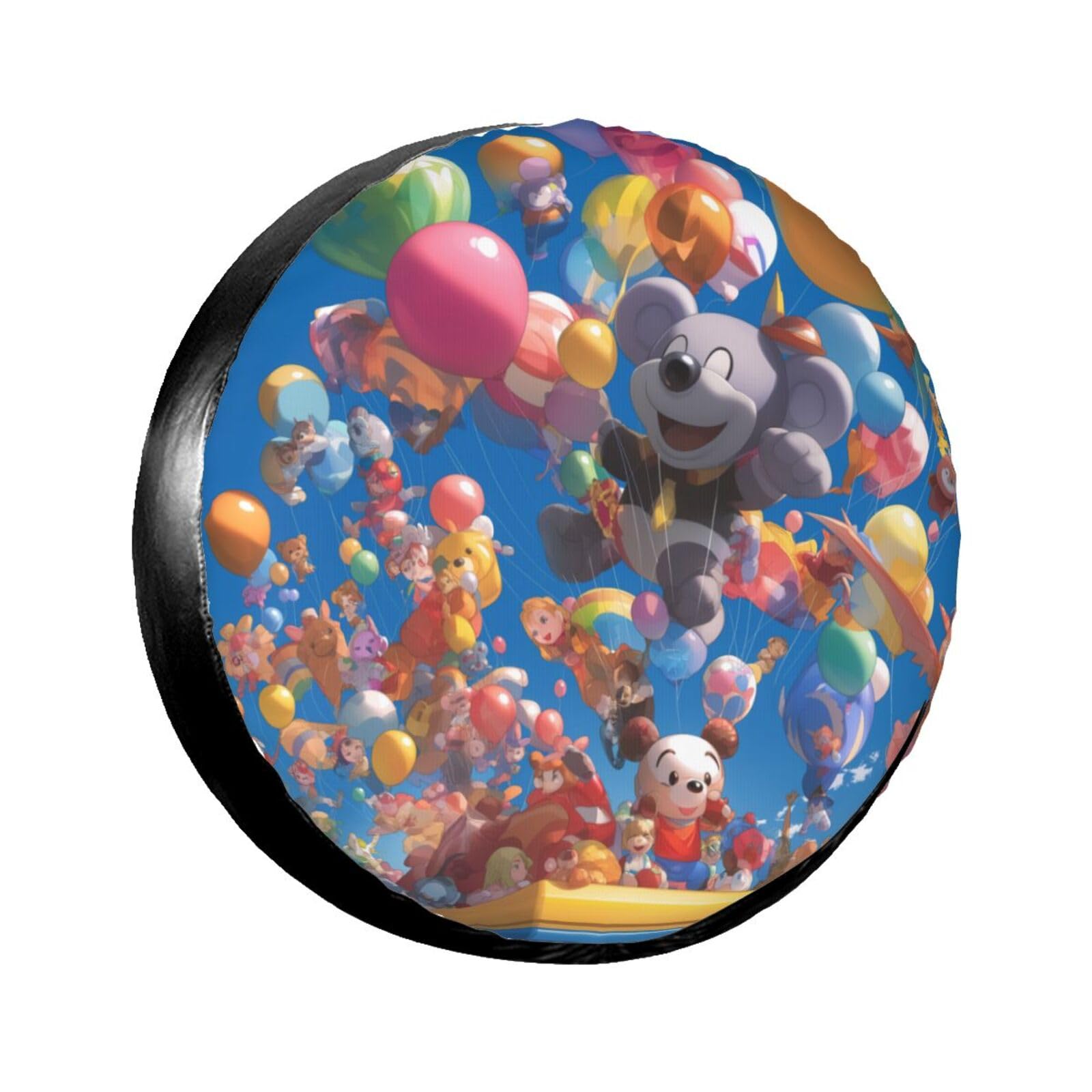 Ersatzreifenabdeckung, Radschutz, niedlicher kleiner Bär, Ballon, wasserdicht, staubdicht, universelle Passform für Jeep, Anhänger, Wohnmobil, SUV, Wohnmobil, Fahrzeug, 35,6 cm (14 Zoll) von Ortydoxa