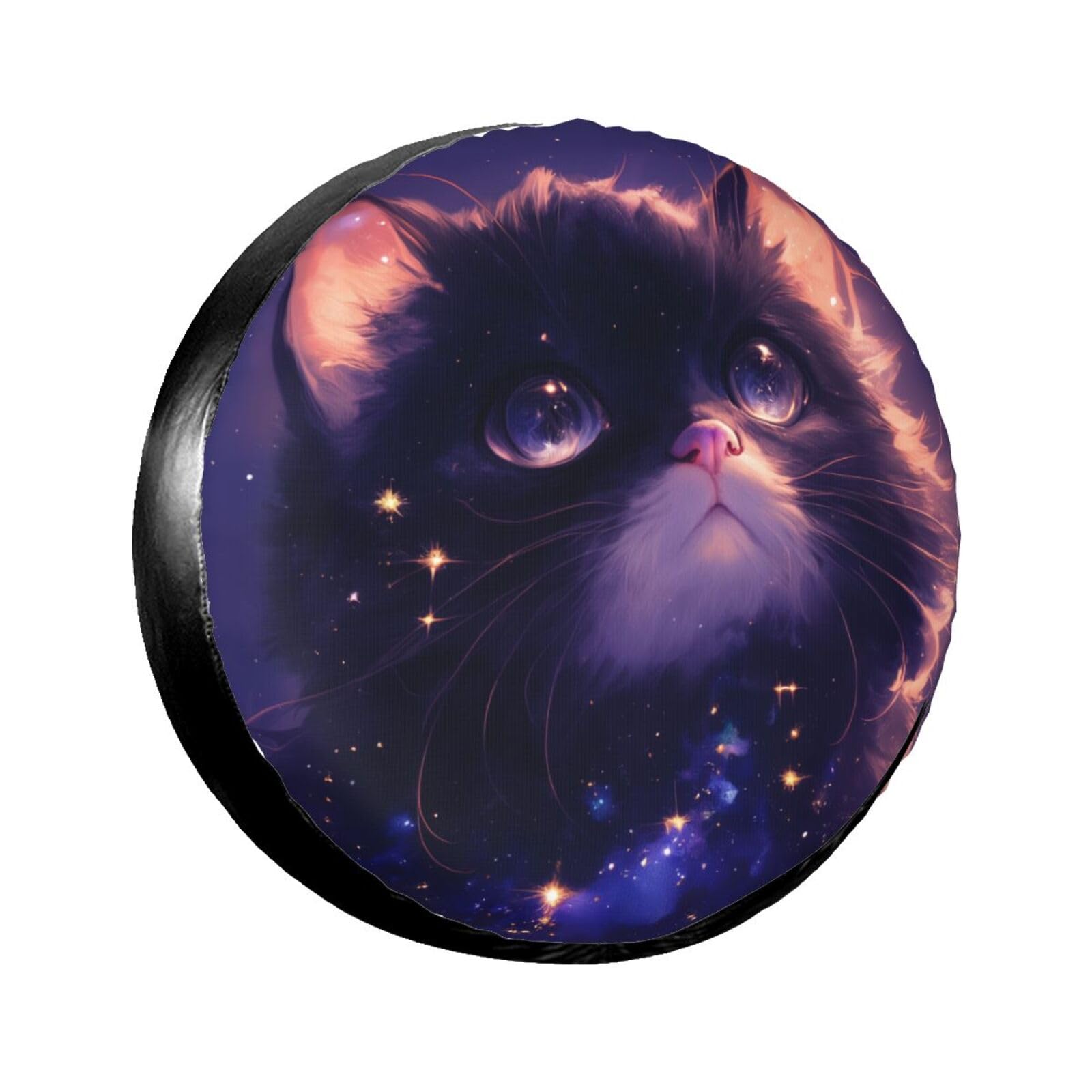 Ersatzreifenabdeckung, Radschutz, schwarze Katze, wasserdicht, staubdicht, universelle Passform für Jeep, Anhänger, Wohnmobil, SUV, Wohnmobil, Fahrzeug, 38,1 cm (15 Zoll) von Ortydoxa