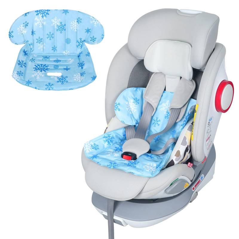 Orzbow Baby Autositz Gel-Kühlmatte,Umkehrbar Autositz Schutz Töpfchen Training Kühlmatte mit Eva, BPA-frei Gel-Kühlmatte für Baby-Autositze und Kinderwagen,Schutz vor Flüssigkeit und Schmutz,Blau von Orzbow