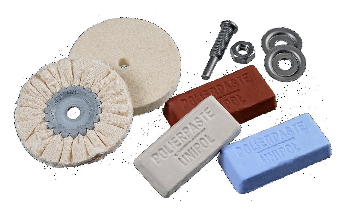 Osborn Polierset für Bohrmaschine, 6-teilig Metall 85/80, 3 Polierpasten weiß/braun/blau, Schaft 6 mm, 1203600000 Osborn Polierset für Bohrmaschine, 6-teilig Metall 85/80, 3 Polierpasten weiß/braun/blau, Schaft 6 mm, 1203600000 von Osborn