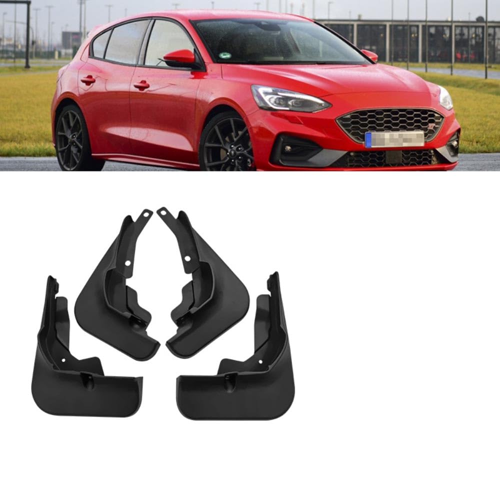 4PCS Auto Vorne Hinten Reifen Schmutzfänger Spritzschutz, Für Fo-rd Focus Sedan Focus ST Saloon 2018-2020 Kotflügel Splash Spritzlappen Wasserdicht Car Rad Schützt zubehör von OscitY