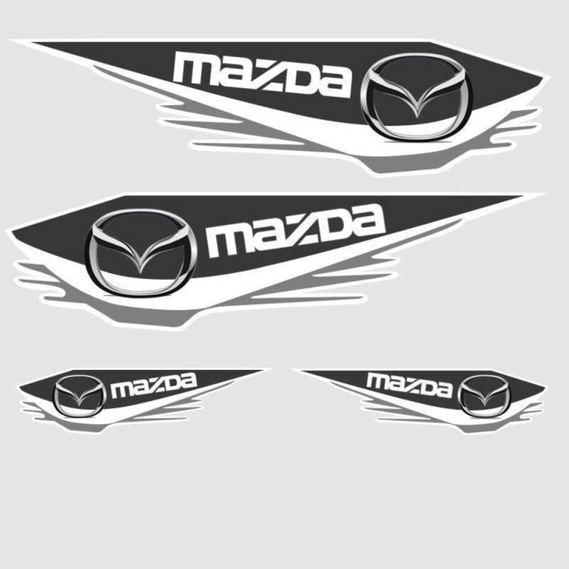 Auto Logo Embleme Aufkleber, Für Mazda 3 bk 6 gg gh gj cx3 cx5 cx30 cx7 cx8 cx9 mx5 rx8 skyactive Abzeichen Stickers Decals Car Styling Dekorative Zubehör von OscitY