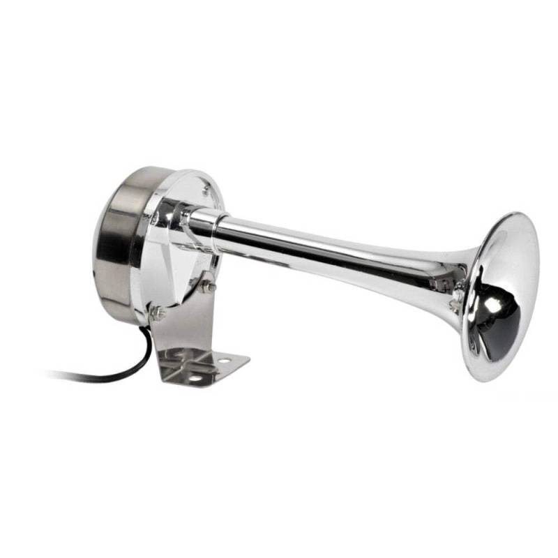 Osculati Fahrzeughupe Tromba 12 V, Silber, Edelstahl, ABS, 210 mm, 82,5 mm, 110 dB, PKW, LKW, Motorrad, Van, Bus, Motorroller, UTV, ATV von OSCULATI