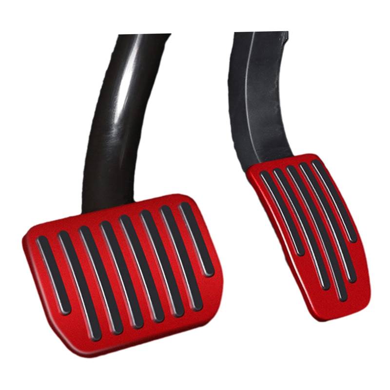 Oshhni Bremsbeschleuniger -Pedalabdeckungen Auto Fuß Pedal Pads Nicht -Schlupffuß -Ruhe -Abdeckungen, Dekor ohne Bohrärmel für Modell Y ersetzen, Rot von Oshhni