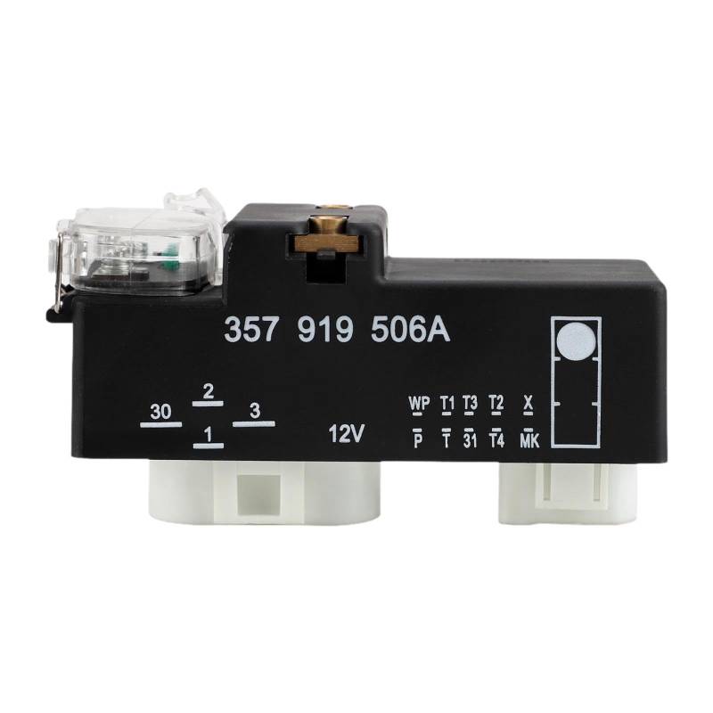 Oshhni Electric Cooling Lüfter Steuermodul Relais Kühler, 357919506a, Direkter Ersatzlüftersteuergerät für Golf III 18 von Oshhni