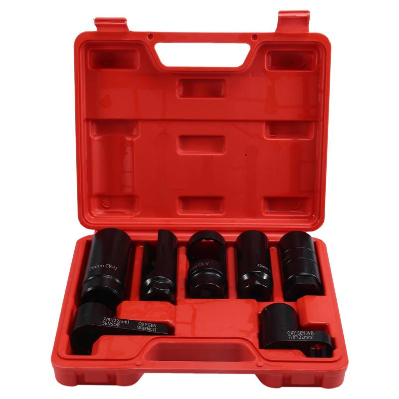 Osmond 7-Teiliges Universal-O2-Sauerstoffsensor-Sockelset, 6-Schraubenschlüssel, Werkzeug zum Entfernen und Installieren Des Sensors von Osmond