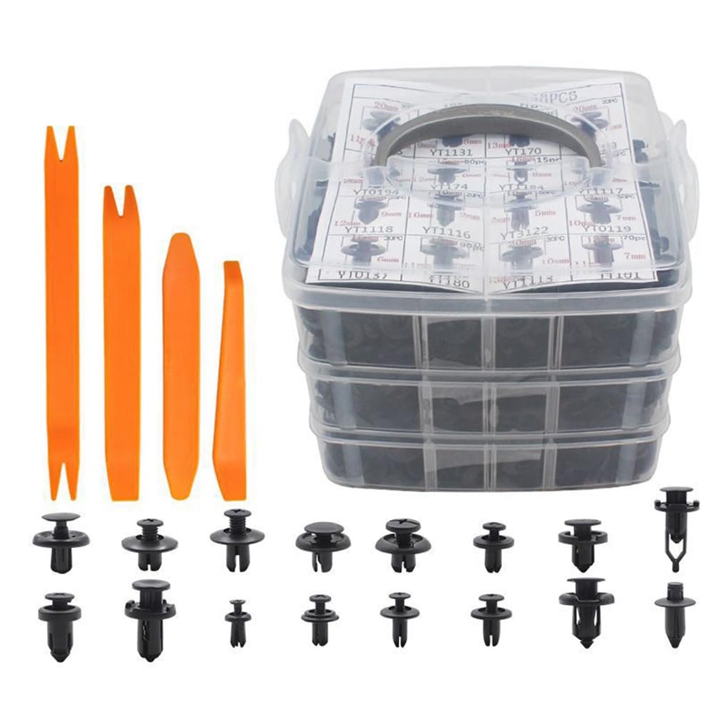 Osmond Auto-Befestigungsclips-Set mit Box-Reparatur-Befestigungsset Auto-Stoßstangen-Nieten-Set von Osmond