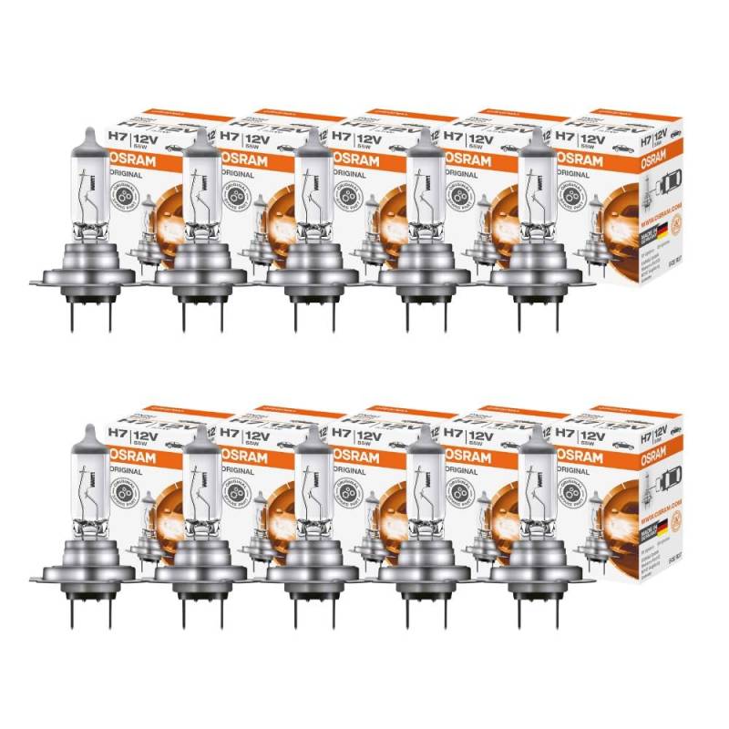 10x Osram Glühbirne Original H7 12v 55w Px26d Fernscheinwerfer von Osram
