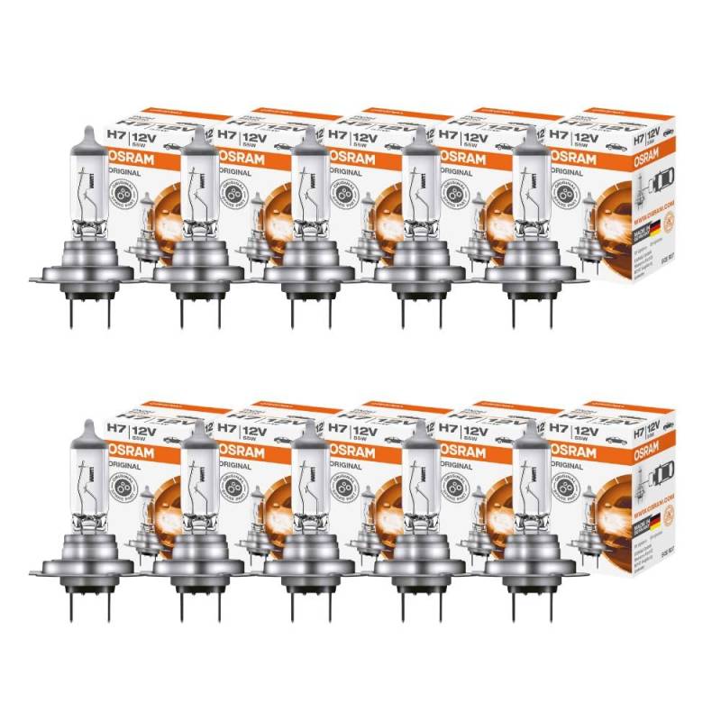 Osram 10x Glühbirne Original H7 12v 55w Px26d Fernscheinwerfer von Osram