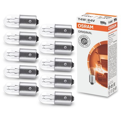 Osram 10x T4W Original Glühlampe [Hersteller-Nr. 3893] für Alfa Romeo, Aprilia, Audi, Austin, BMW, Buell, Cagiva, Chrysler, Citroën, Daelim, Dodge, Du von Osram