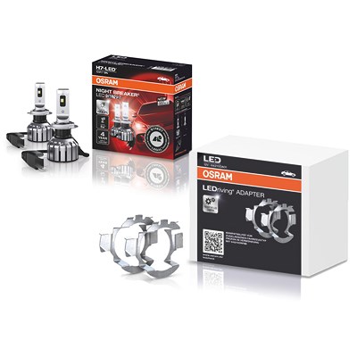 Osram 2x Glühlampe, H7 NIGHT BREAKER LED + Adapter LEDriving 1 [Hersteller-Nr. 40349523] für VW von Osram