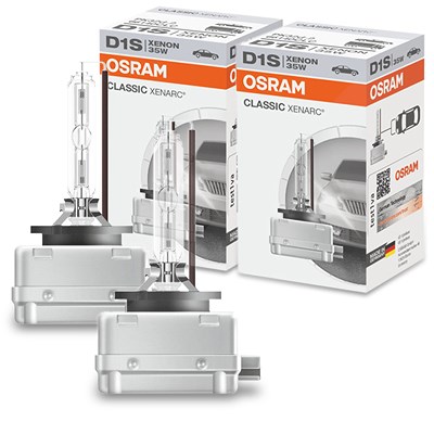 Osram 2x XENARC® CLASSIC D1S Faltschachtel [Hersteller-Nr. 66140CLC] für Abarth, Alfa Romeo, Alpina, Audi, BMW, Chevrolet, Chrysler, Citroën, Dodge, D von Osram