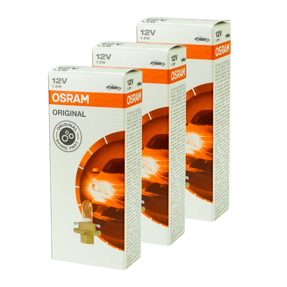 30x Osram Glühbirnen Original 12v 1,3w Bx8.4d Instrumentenbeleuchtung von Osram