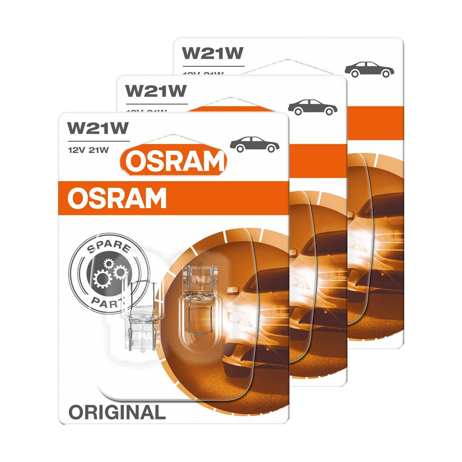 3x Osram Glühbirnen Original W21w 12v 21w W3x16d Nebelschlusslicht Bremslicht von Osram