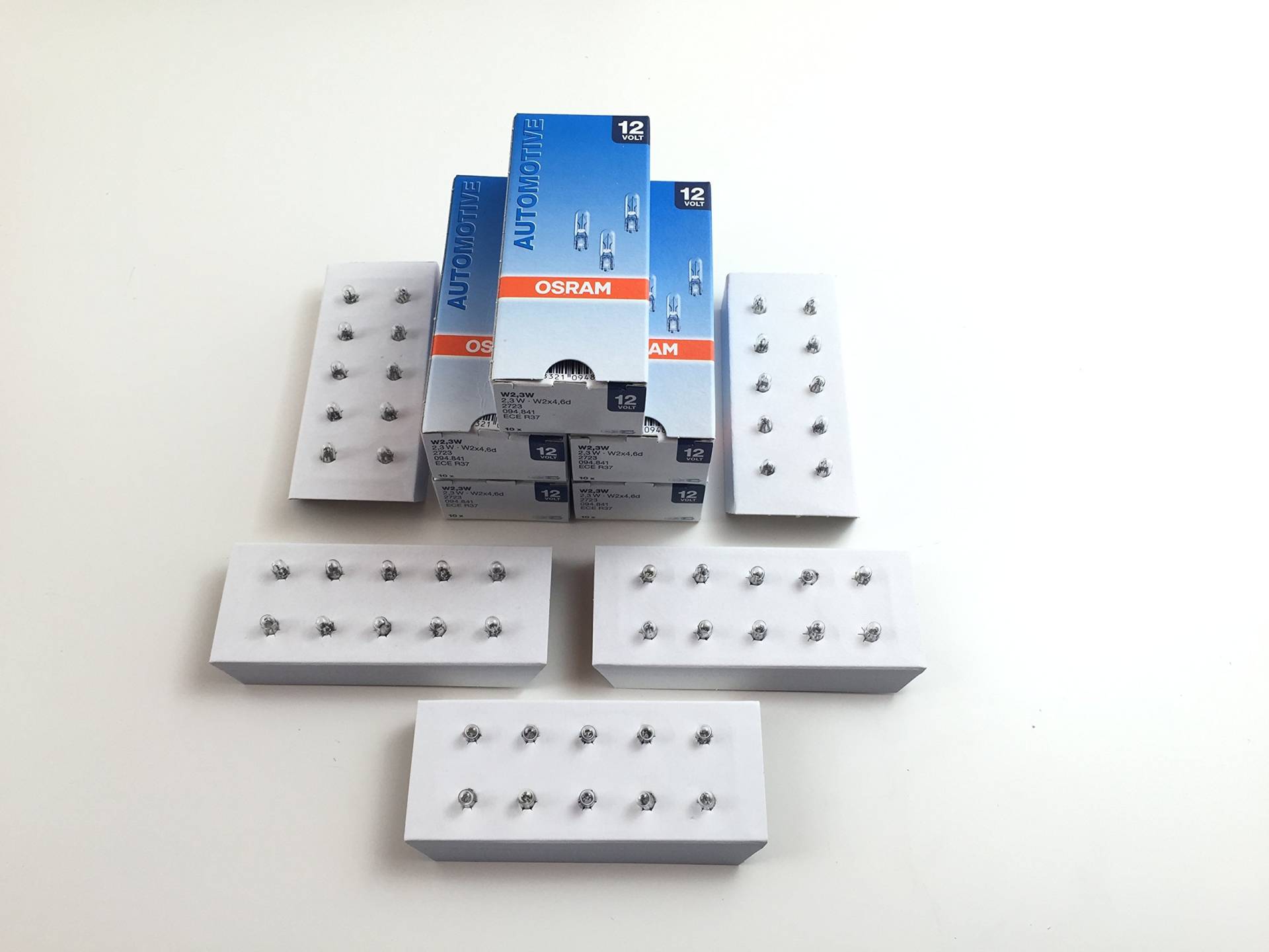 50 x Osram Lampe 12V 2,3W W2x4.6d Glassockellampe W2,3W Innenbeleuchtung 2723 50 x Osram Lampe 12V 2,3W W2x4.6d Glassockellampe W2,3W Innenbeleuchtung 2723 von Osram