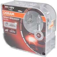 Glühlampe Halogen OSRAM H1 Night Breaker Silver 12V/55W, 2 Stück von Osram