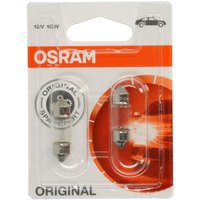 Glühlampe Sekundär OSRAM C10W Standard 12V/10W, 2 Stück von Osram