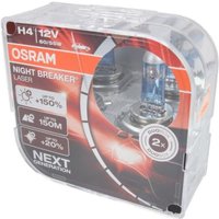 Glühlampe Halogen OSRAM H4 Night Breaker Laser 12V/60/55W, 2 Stück von Osram
