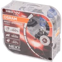 Glühlampe Halogen OSRAM HB3 Night Breaker Laser 12V/60W, 2 Stück von Osram