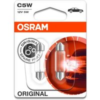 Glühlampe Sekundär OSRAM C5W Standard 12V/5W, 2 Stück von Osram