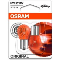 Glühlampe Sekundär OSRAM PY21W Standard 12V/21W, 2 Stück von Osram