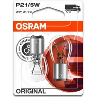 Glühlampe Sekundär OSRAM P21/5W Standard 24V/5/21W, 2 Stück von Osram