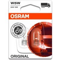 Glühlampe Sekundär OSRAM W5W Standard 24V/5W, 2 Stück von Osram