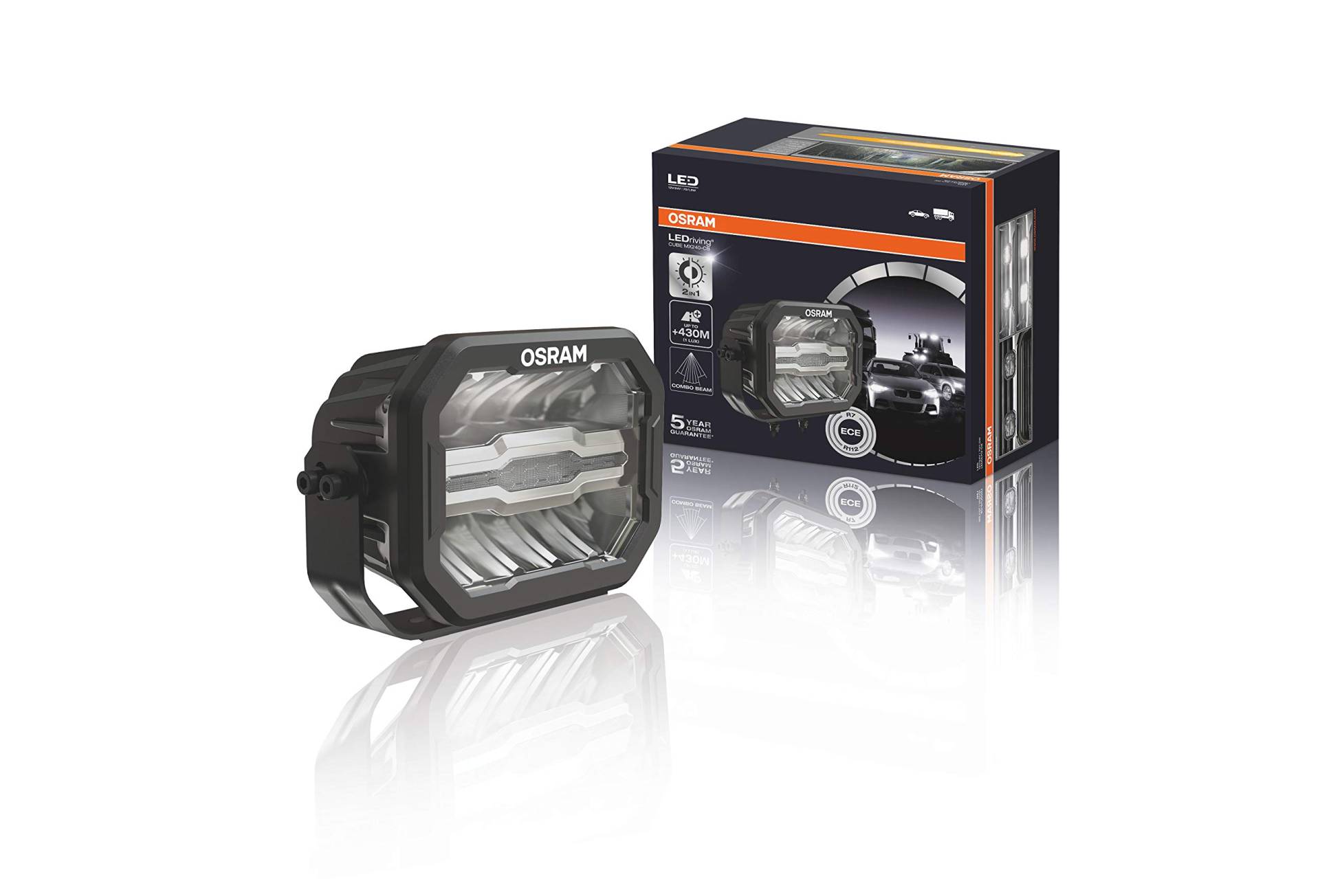 OSRAM LEDriving CUBE MX240-CB, LED Zusatzscheinwerfer für Nah- und Fernlicht, Combo, 4000 Lumen, Lichtstrahl bis zu 430 m, LED Arbeitsscheinwerfer mit Standlicht, ECE Zulassung OSRAM LEDriving CUBE MX240-CB, LED Zusatzscheinwerfer für Nah- und Fernlicht, Combo, 4000 Lumen, Lichtstrahl bis zu 430 m, LED Arbeitsscheinwerfer mit Standlicht, ECE Zulassung von Osram