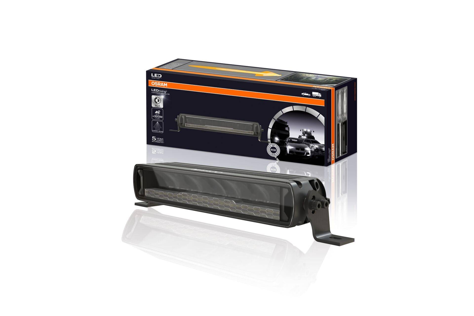 OSRAM LEDriving LIGHTBAR MX250-CB, LED Zusatzscheinwerfer für Nah- und Fernlicht, Combo, 2700 Lumen, Lichtstrahl bis zu 320 m, LED Arbeitsscheinwerfer mit Standlicht, ECE Zulassung OSRAM LEDriving LIGHTBAR MX250-CB, LED Zusatzscheinwerfer für Nah- und Fernlicht, Combo, 2700 Lumen, Lichtstrahl bis zu 320 m, LED Arbeitsscheinwerfer mit Standlicht, ECE Zulassung von Osram