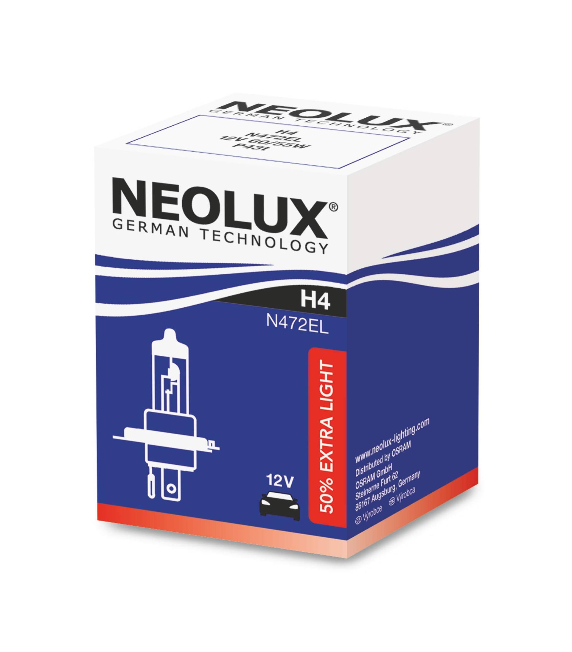 Neolux N472EL Neolux LED Extra Light 60/55W 12V P43T von Osram