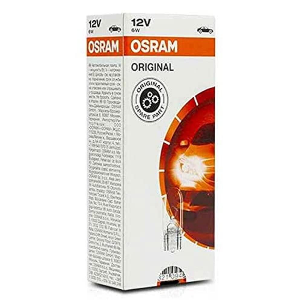 Osram 2886X MINIXEN Innenbeleuchtung, Sockel W2.1x9.5d, 12V, 6W, 1 Lampe von Osram