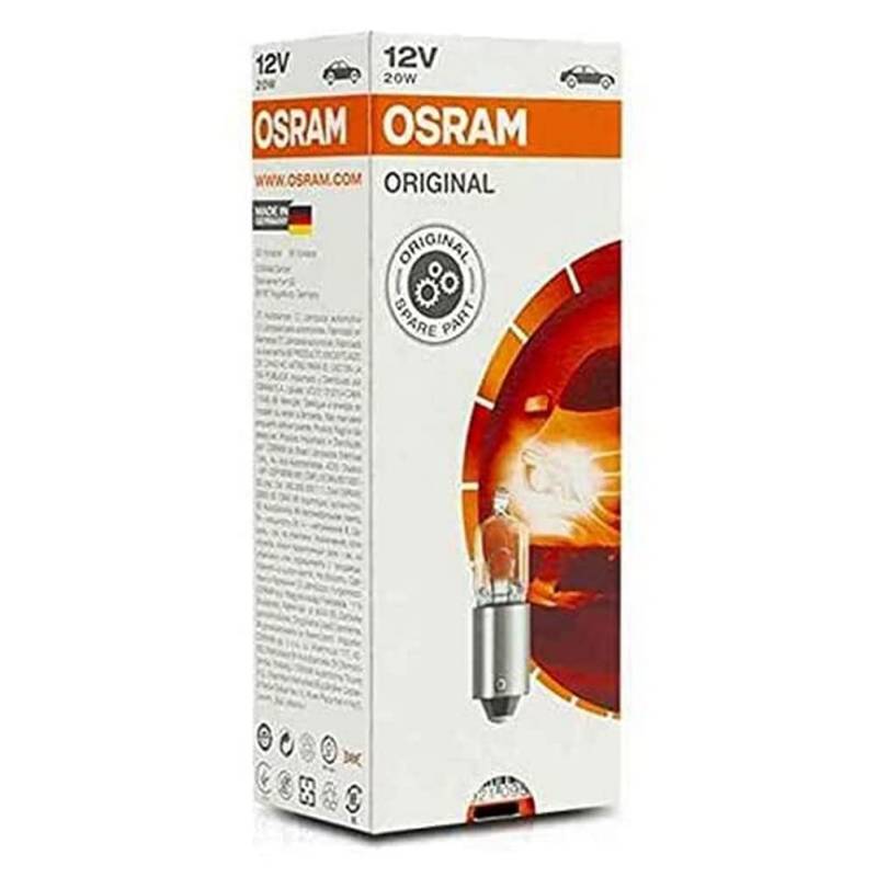 Osram 64115 MINIWATT Sockel BA9s, 20W, Innenbeleuchtung, 1 Lampe, Silber von Osram