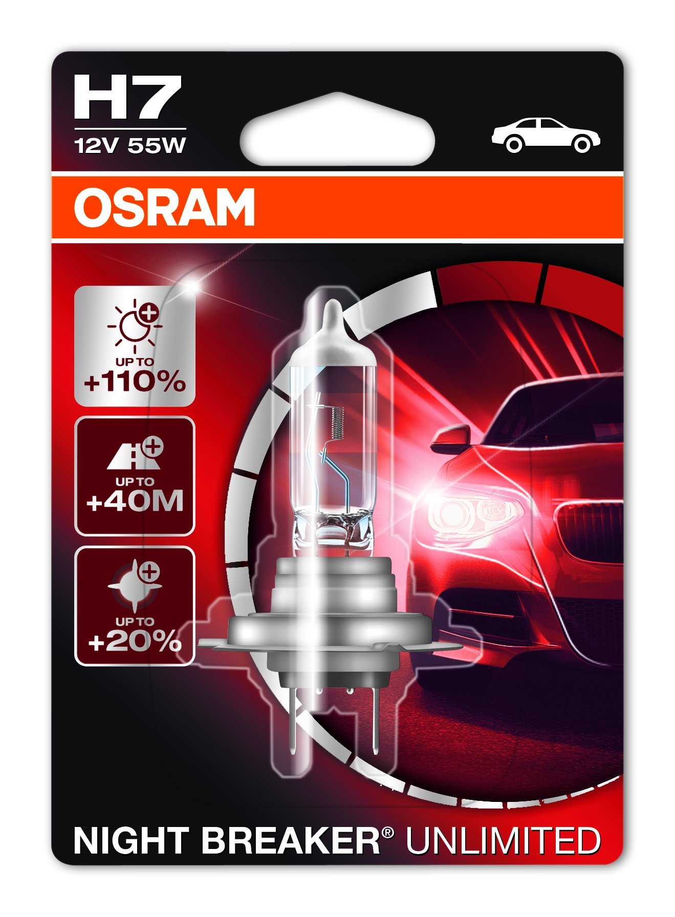 OSRAM 64210NBU-01B Glühlampe Night Breaker Unlimited Blister H7 von Osram