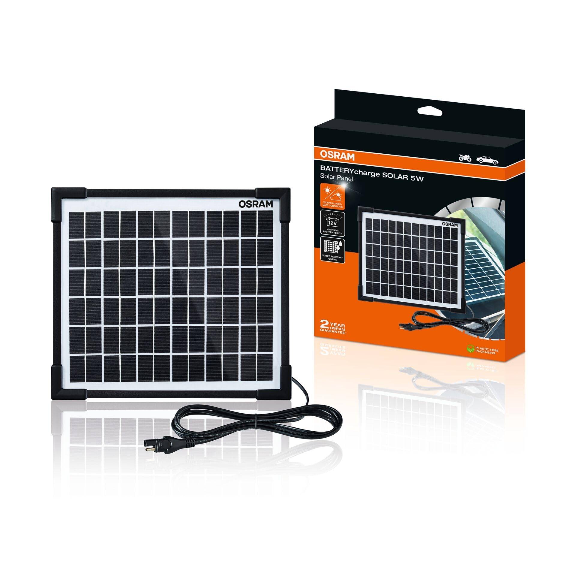 OSRAM BATTERYcharge SOLAR 5W, Solar-Batteriewartungsgerät, 12V Batterieladung, Black OSRAM BATTERYcharge SOLAR 5W, Solar-Batteriewartungsgerät, 12V Batterieladung, Black von Osram