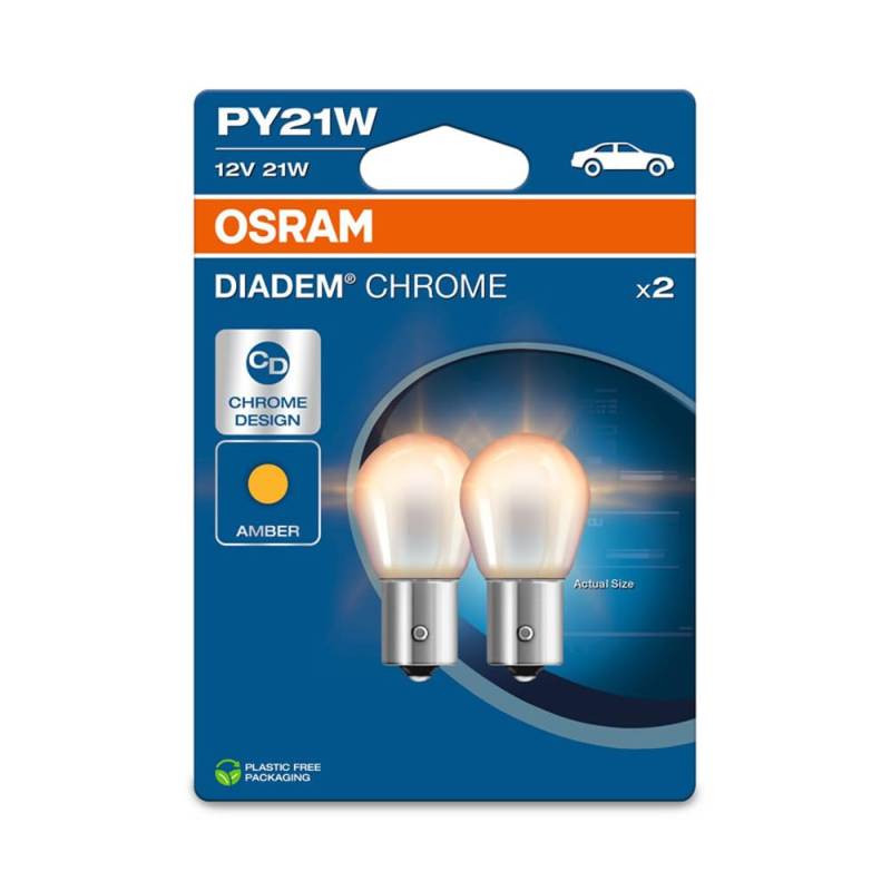 OSRAM DIADEM® Chrome, PY21W, Doppelblister, 2 Lampen, white von Osram