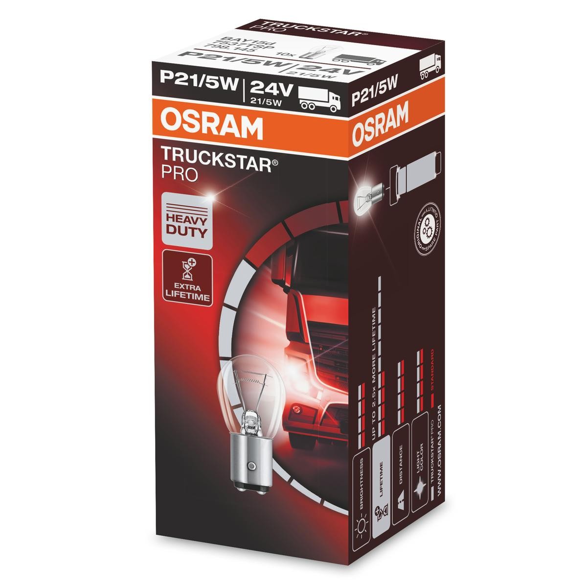 OSRAM Glühlampe, Blinkleuchte MERCEDES-BENZ,VOLVO,MAN 7537TSP von Osram