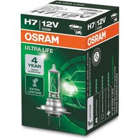 OSRAM Glühlampe, Fernscheinwerfer H7 64210ULT  VW,AUDI,MERCEDES-BENZ,Golf IV Schrägheck (1J1),Golf V Schrägheck (1K1),POLO (9N_),TOURAN (1T1, 1T2) von Osram