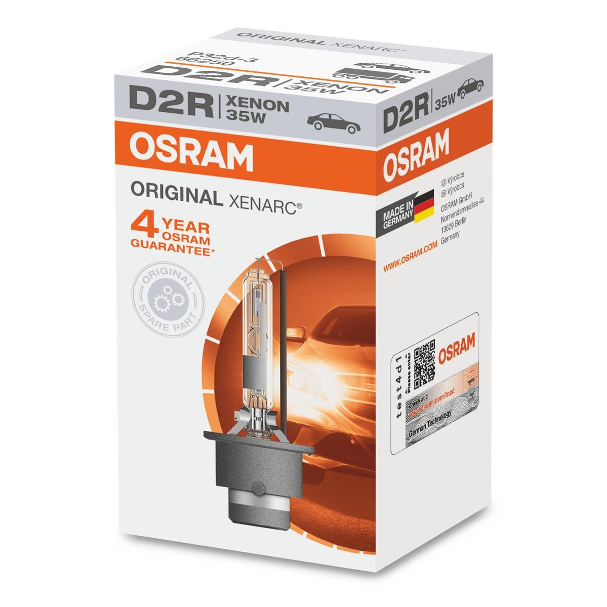 OSRAM Glühlampe, Fernscheinwerfer AUDI,MERCEDES-BENZ,RENAULT 66250 von Osram