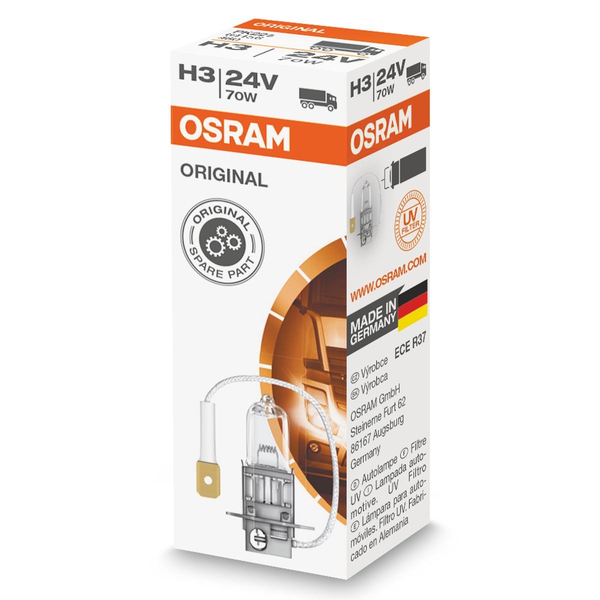 OSRAM Glühlampe, Fernscheinwerfer MERCEDES-BENZ,VOLVO,IVECO 64156 von Osram