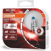 OSRAM Glühlampe, Fernscheinwerfer NIGHT BREAKER® LASER H1 64150NL-HCB  VW,AUDI,MERCEDES-BENZ,Golf IV Schrägheck (1J1),POLO (9N_) von Osram