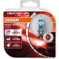 OSRAM Glühlampe, Fernscheinwerfer NIGHT BREAKER® LASER HB4 9006NL-HCB  VW,MERCEDES-BENZ,BMW,Golf V Schrägheck (1K1),TOURAN (1T1, 1T2),GOLF VI (5K1) von Osram