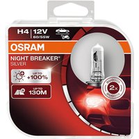 OSRAM Glühlampe, Fernscheinwerfer NIGHT BREAKER® SILVER H4 64193NBS-HCB  VW,AUDI,MERCEDES-BENZ,Polo Schrägheck (6R1, 6C1) von Osram