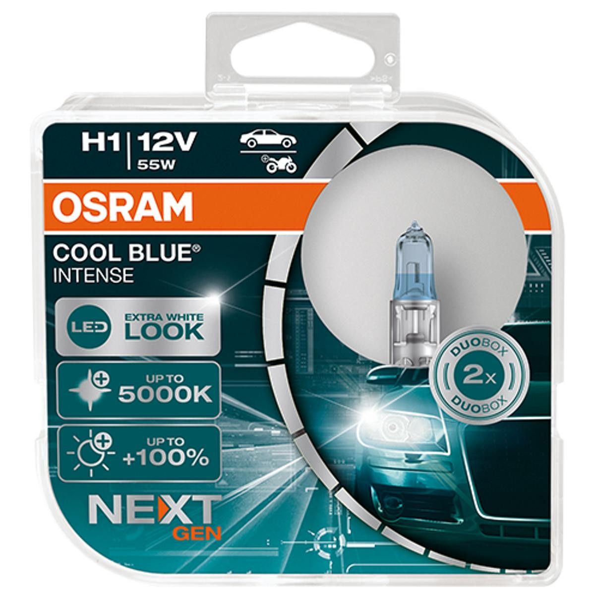OSRAM Glühlampe, Fernscheinwerfer VW,AUDI,MERCEDES-BENZ 64150CBN-HCB von Osram