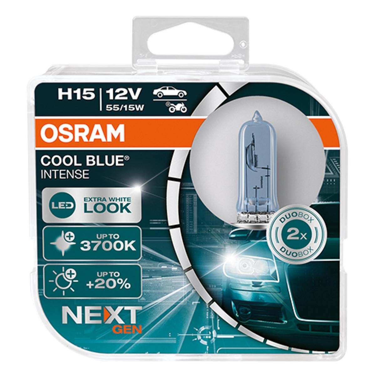 OSRAM Glühlampe, Fernscheinwerfer VW,AUDI,MERCEDES-BENZ 64176CBN-HCB von Osram