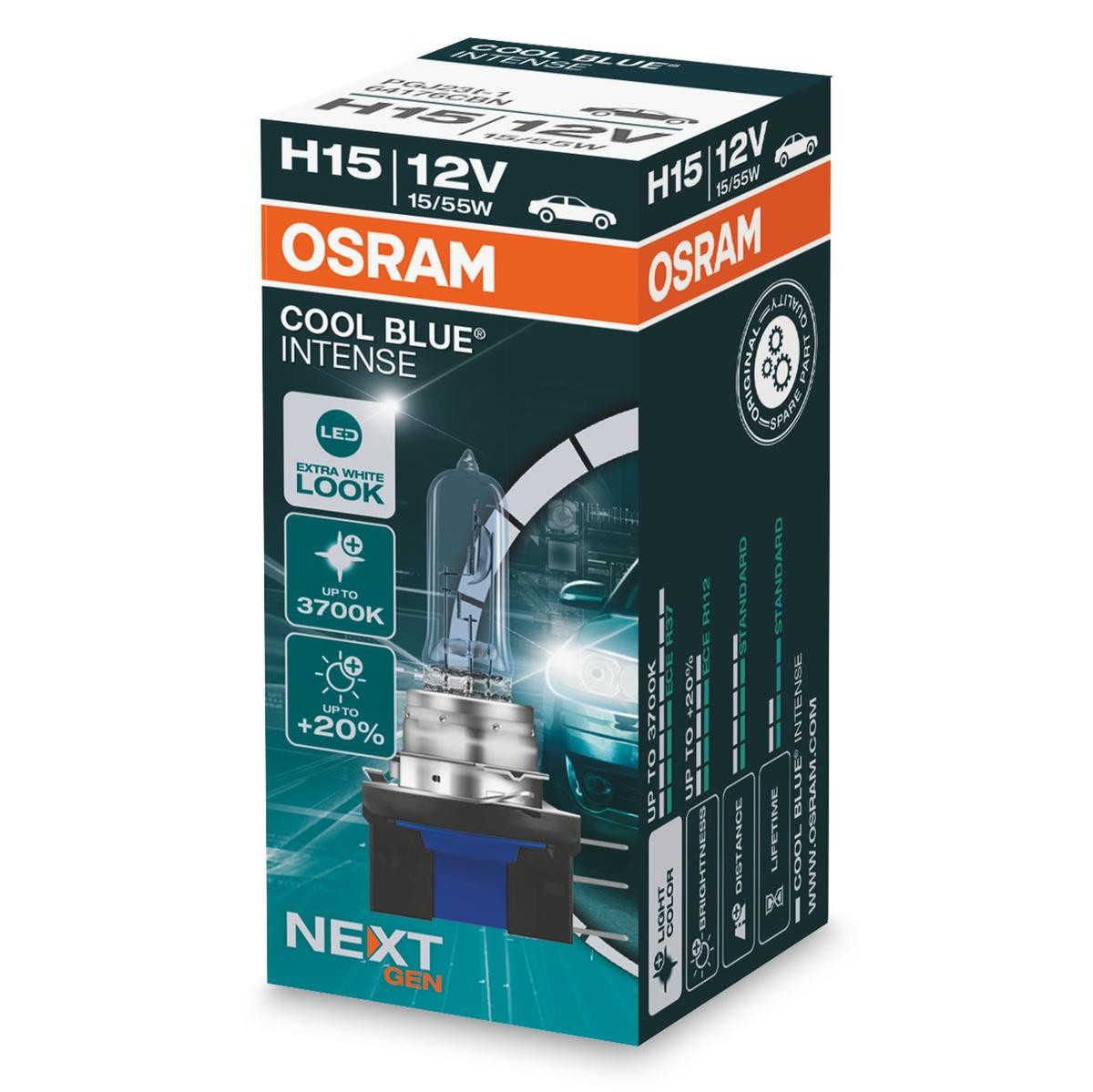 OSRAM Glühlampe, Fernscheinwerfer VW,AUDI,MERCEDES-BENZ 64176CBN von Osram