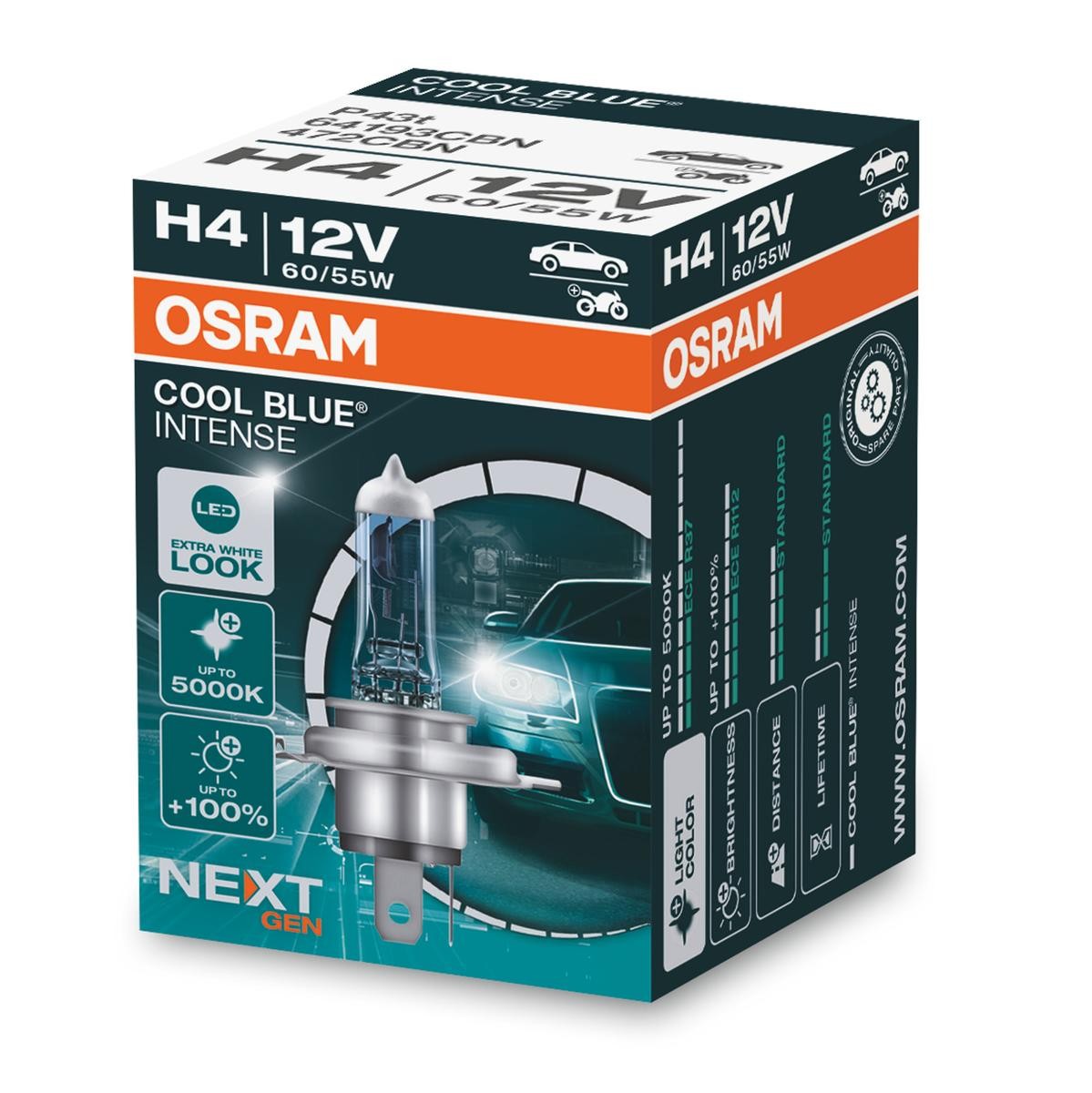OSRAM Glühlampe, Fernscheinwerfer VW,AUDI,MERCEDES-BENZ 64193CBN von Osram