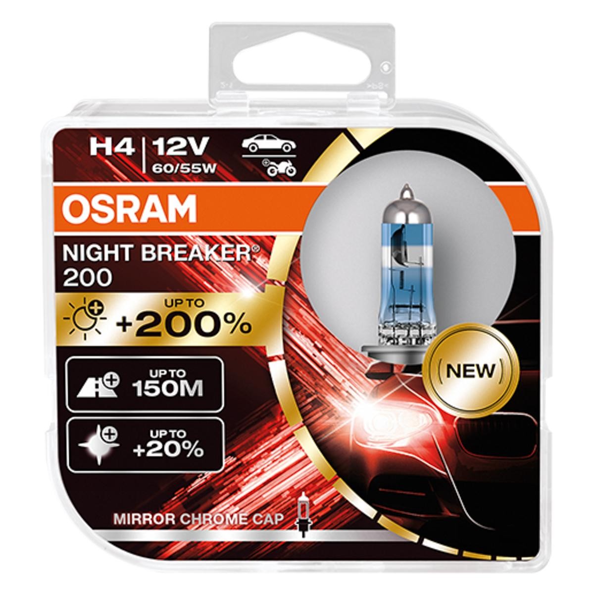 OSRAM Glühlampe, Fernscheinwerfer VW,AUDI,MERCEDES-BENZ 64193NB200-HCB von Osram