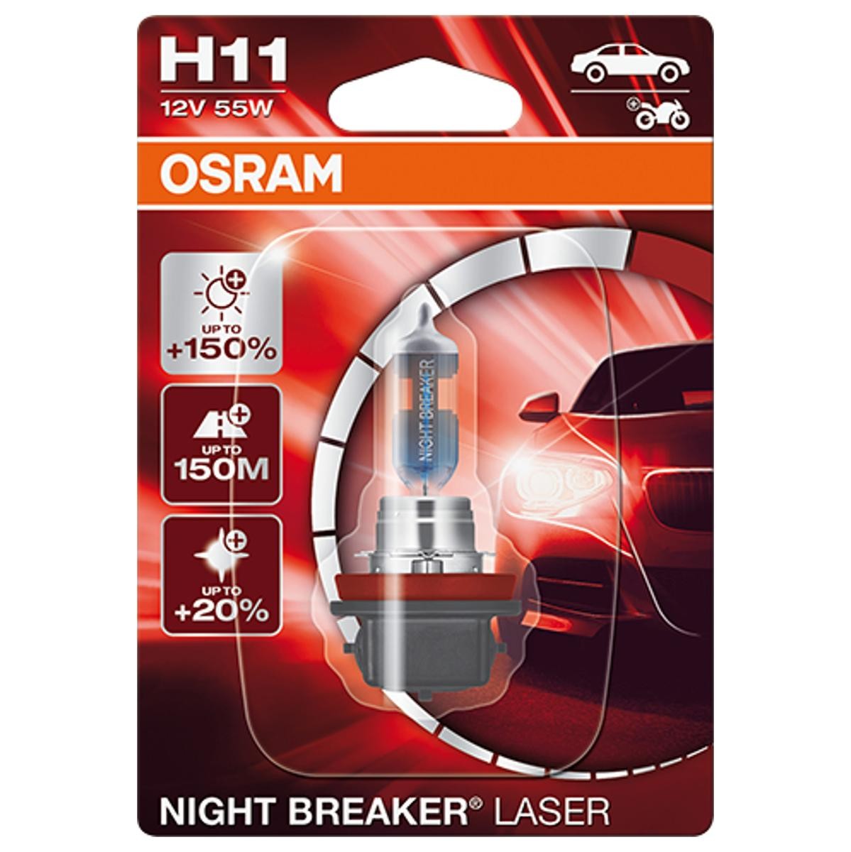 OSRAM Glühlampe, Fernscheinwerfer VW,AUDI,MERCEDES-BENZ 64211NL-01B von Osram